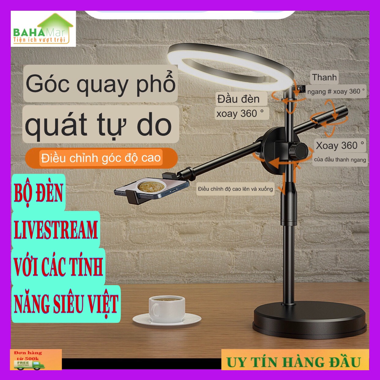 BỘ ĐÈN LIVESTREAM VỚI CÁC TÍNH NĂNG SIÊU VIỆT