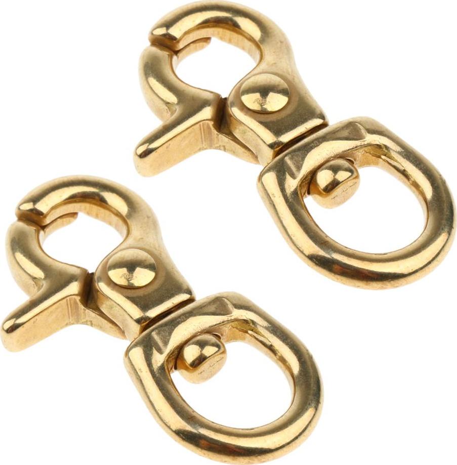 2X Đồng Tôm Hùm Clip Xoay Móc Túi Móc Chìa Khóa Hàng Thủ Công Phát Hiện