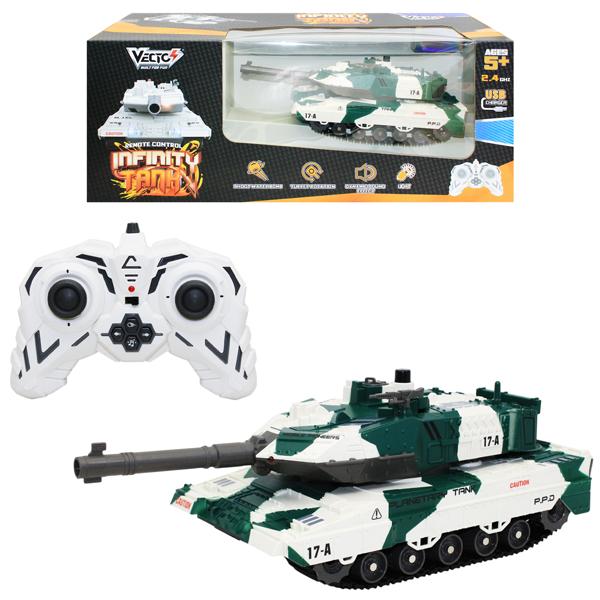 Đồ Chơi Xe Tăng Vô Cực Điều Khiển Từ Xa - Vecto VT8434A/GR - Màu Xanh Lá