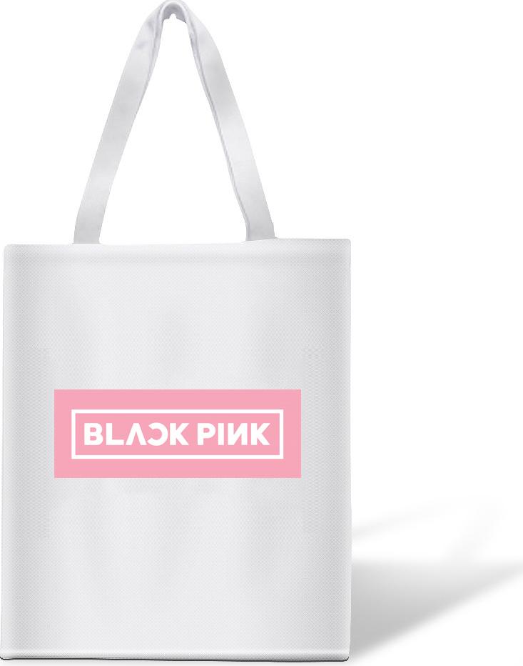 Túi tote in chữ BlackPink trắng hồng