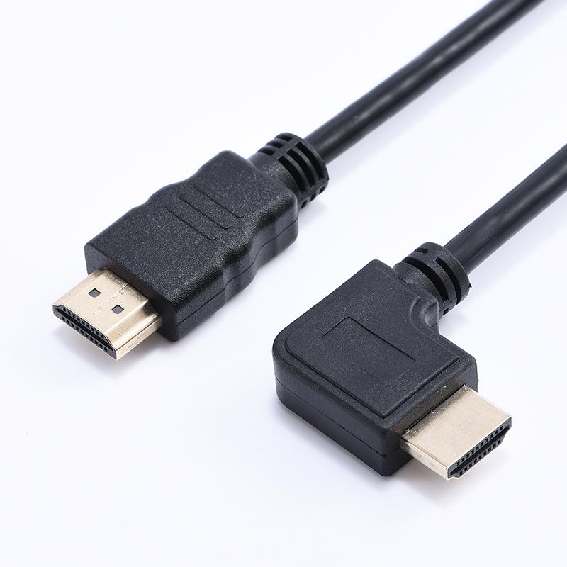 Ngắn 90 độ Trái phải LÊN Góc xuống Cáp tương thích HDMI Đôi Đường dây HDTV Đực sang Đực M/M HD-cáp Dây 0,5m