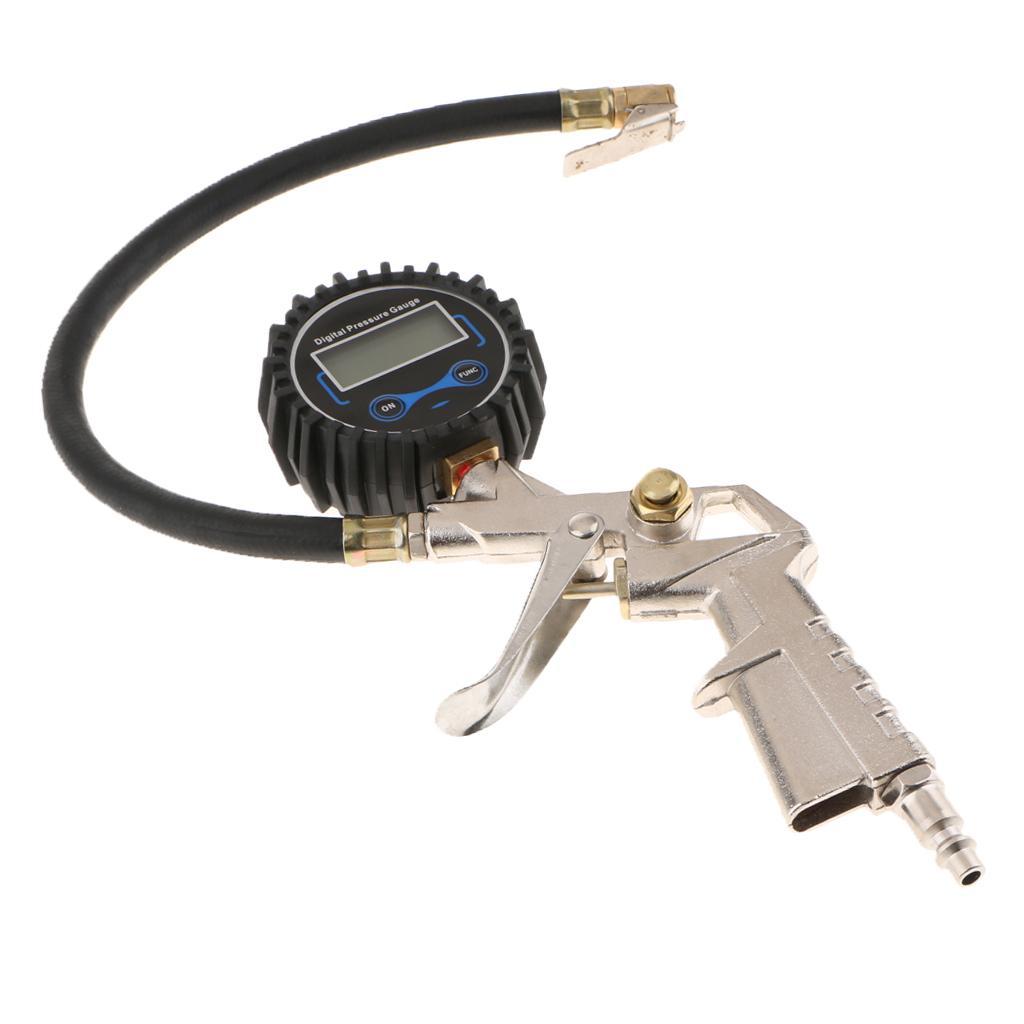Tire Pressure Inflator Gauge Nozzles Digital Tire Inflation US connector