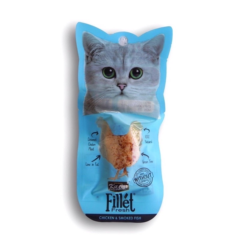 Thịt Gà Phi Lê Cho Mèo - Thịt Tươi Kitcat Fresh Fillet Cho Mèo Gói 30g