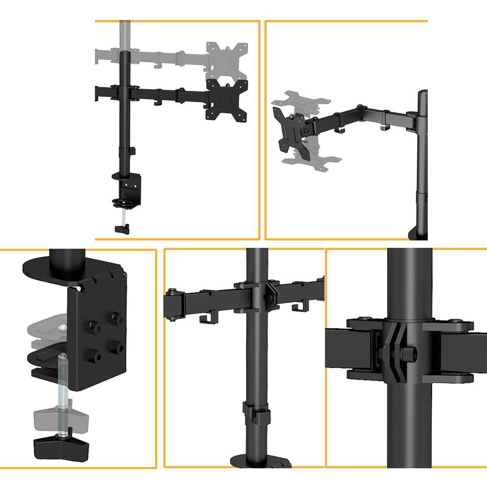 Dual Monitor Desk Mount Stand Computer Monitor Arm Mount for 2 LCD Screens