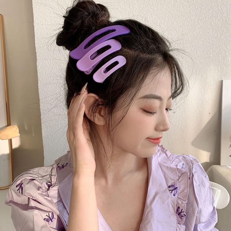PVN48303 Set 3 Kẹp Tóc Mái Lớn Màu Sắc Ngọt Ngào Thời Trang Cho Nữ