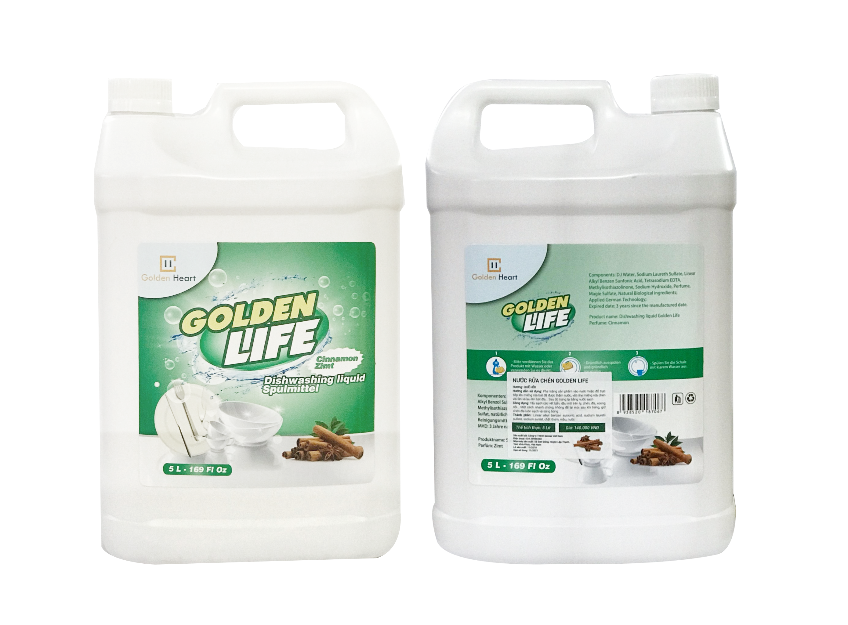 Nước rửa bát Hữu cơ Golden Life 5L