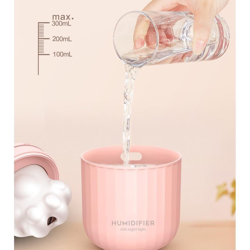 Máy phun sương mini Humidifier M206, dung tích 300ml, nhỏ gọn, đáng yêu