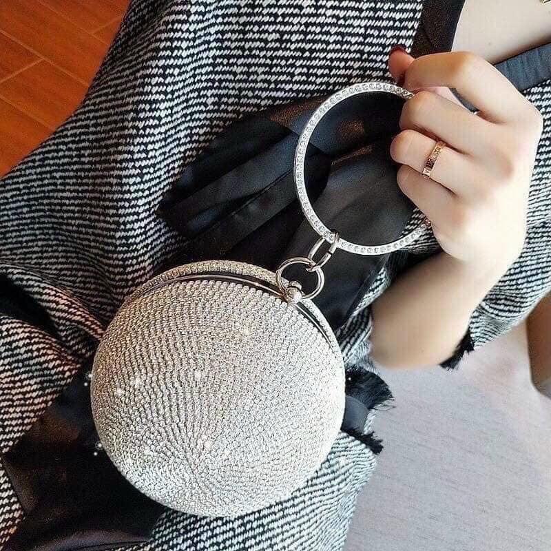 Clutch- ví cầm tay quả cầu đá cao cấp- kéo xem ảnh thật
