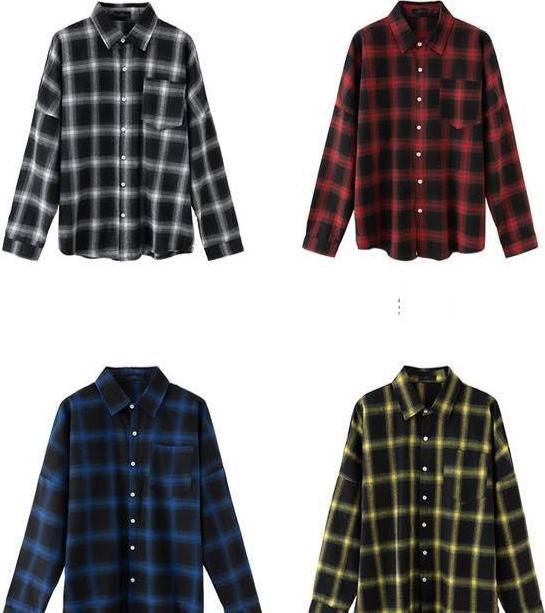 Sơ mi Flannel màu đen vàng