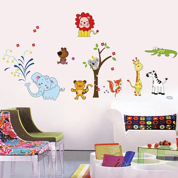 Decal dán tường vườn thú vui nhộn AY9221
