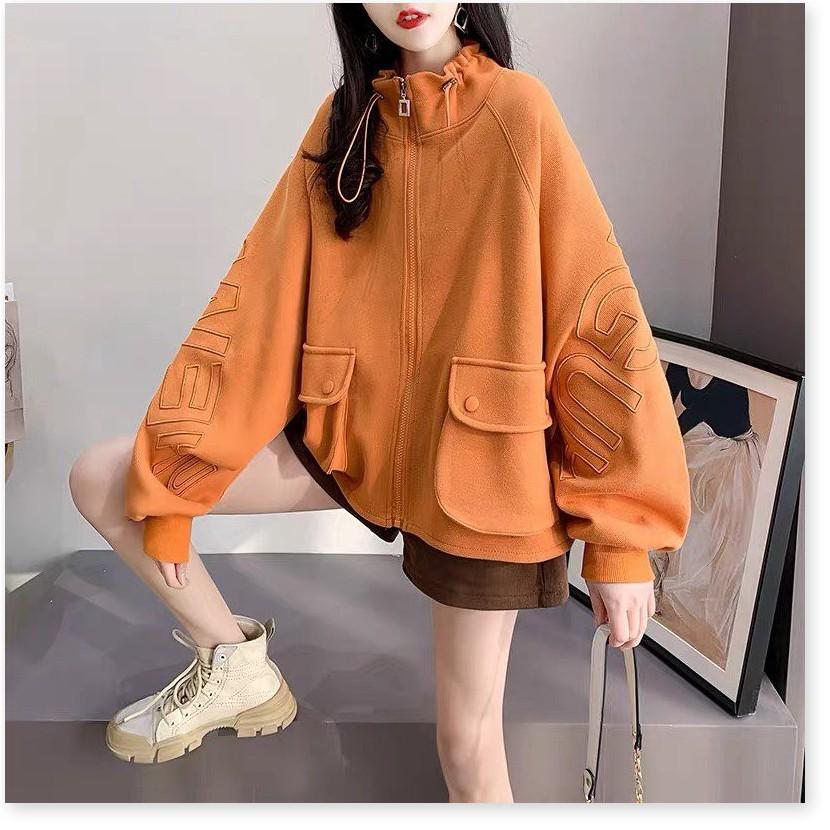 ÁO KHOÁC NỈ HODDIES NỮ FORM RỘNG