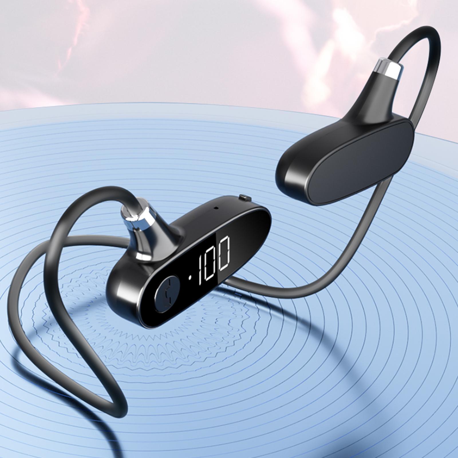 2x Bone Conduction Bluetooth 5.2 Headphones Headsets 10H Black