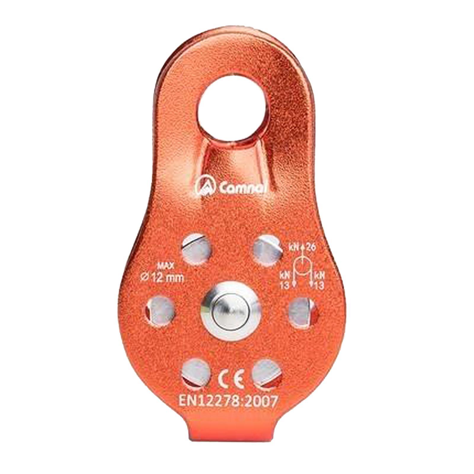 26KN Climbing Pulley Ball Bearing for Tree Arborist Rigging Rope Lifting Orange