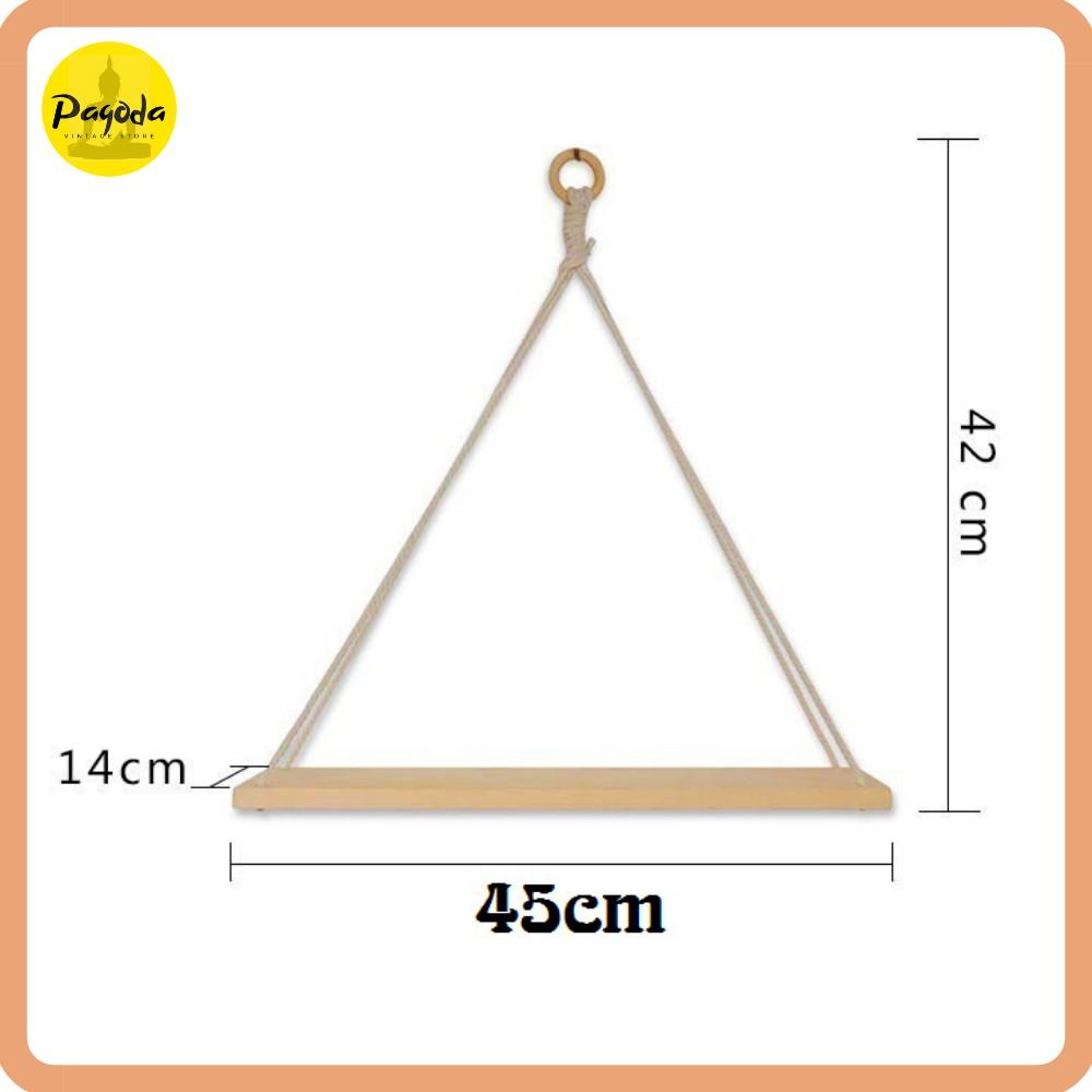 (Clip thực tế) Kệ giá gỗ treo tường móc khuyên gỗ tròn, gỗ thông Bắc Âu =&gt; SP mới giá cực ưu đãi