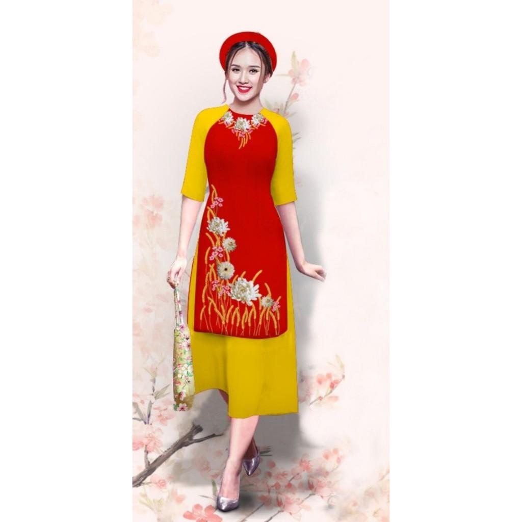 GIÁ XƯỞNG - Áo dài cách tân lụa in 3D