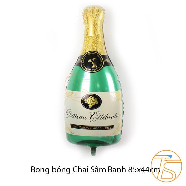 Bộ Bong Bóng Sinh Nhật Kèm Chai Sâm Banh KG-6602 - Set Trang Trí Happy Birthday Kèm Ống Bơm Tay