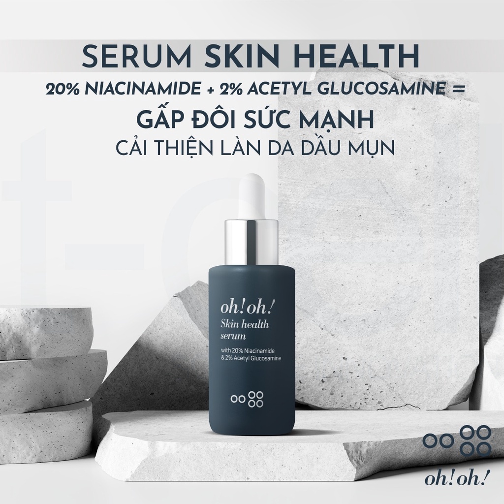 Tinh Chất Oh!Oh! 20% Niacinamide &amp; 2% Acetyl Glucosamine Dưỡng Sáng Da, Giảm Thâm Nám Chai 30ml