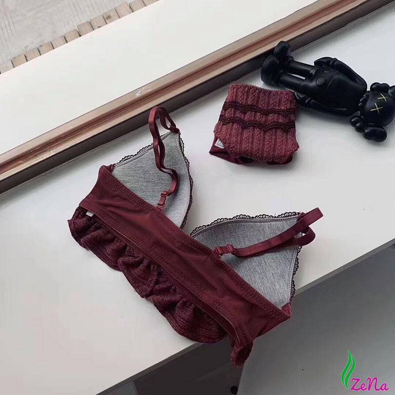 Bộ Đồ Lót Thổ Cẩm Cài Trước Siêu Đẹp Mẫu Mới ZE057