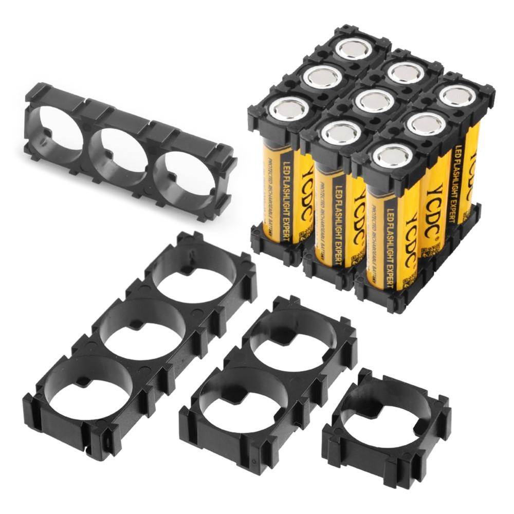 20 Cái/lốc 18650 Pin An Toàn Chống Rung Giá Đỡ Hình Trụ Giá Đỡ Li-ion Tế Bào Lưu Trữ Pin Lithium Giá Đỡ Màu Sắc: 3P