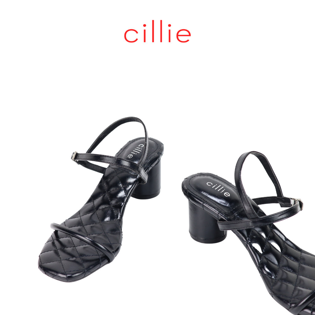 Giày sandal nữ quai dây ngang cao 5cm Cillie 1231