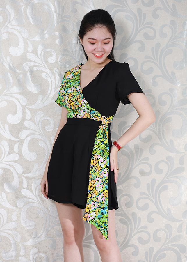 Jumpsuit Dáng Ống Suông Kiểu Áo Liền Quần Phối Hoa Văn Đắp Chéo Phụ Kiện R - THỜI TRANG CÔNG SỞ - ROMI 3198