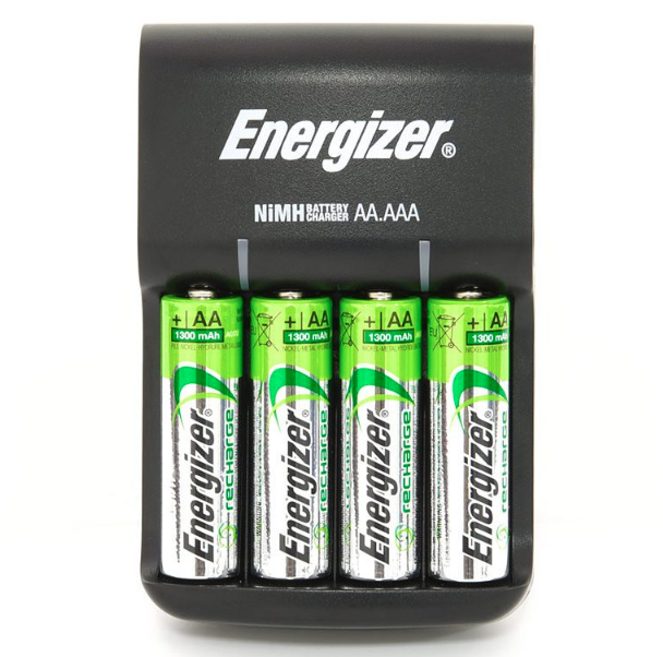 Máy sạc Pin ENERGIZER CHVC4 (kèm 4 viên pin sạc AA 1300 mAh) - Hàng chính hãng