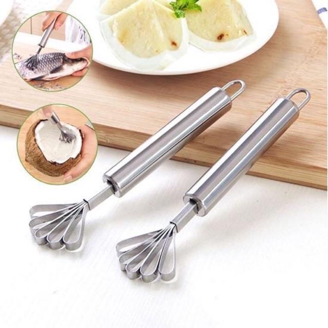 Nạo Dừa, Đánh Vảy Cá, Inox Dày Không Han Gỉ