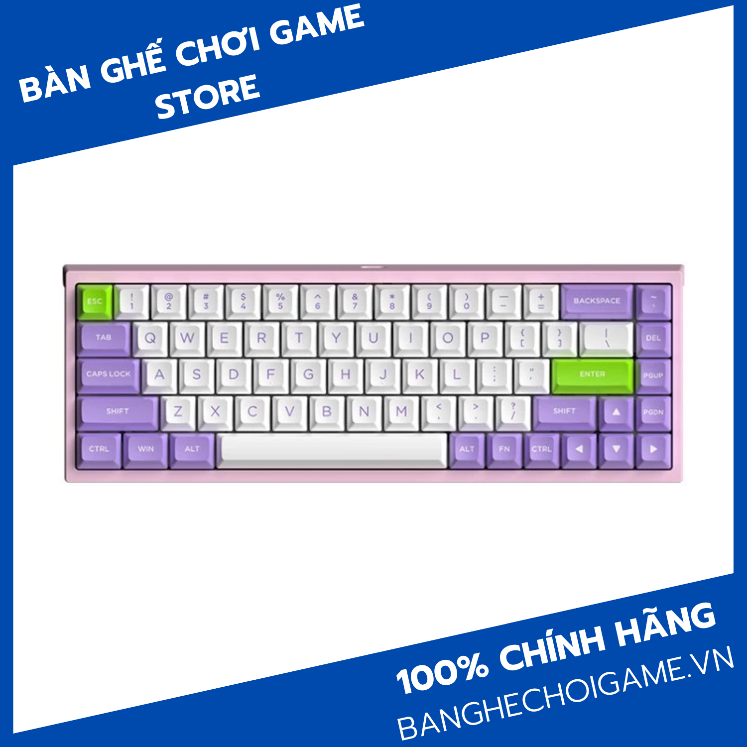 Bàn phím cơ không dây FL-Esports FL680SAM Purple Gateron CAP Switch - Hàng chính hãng