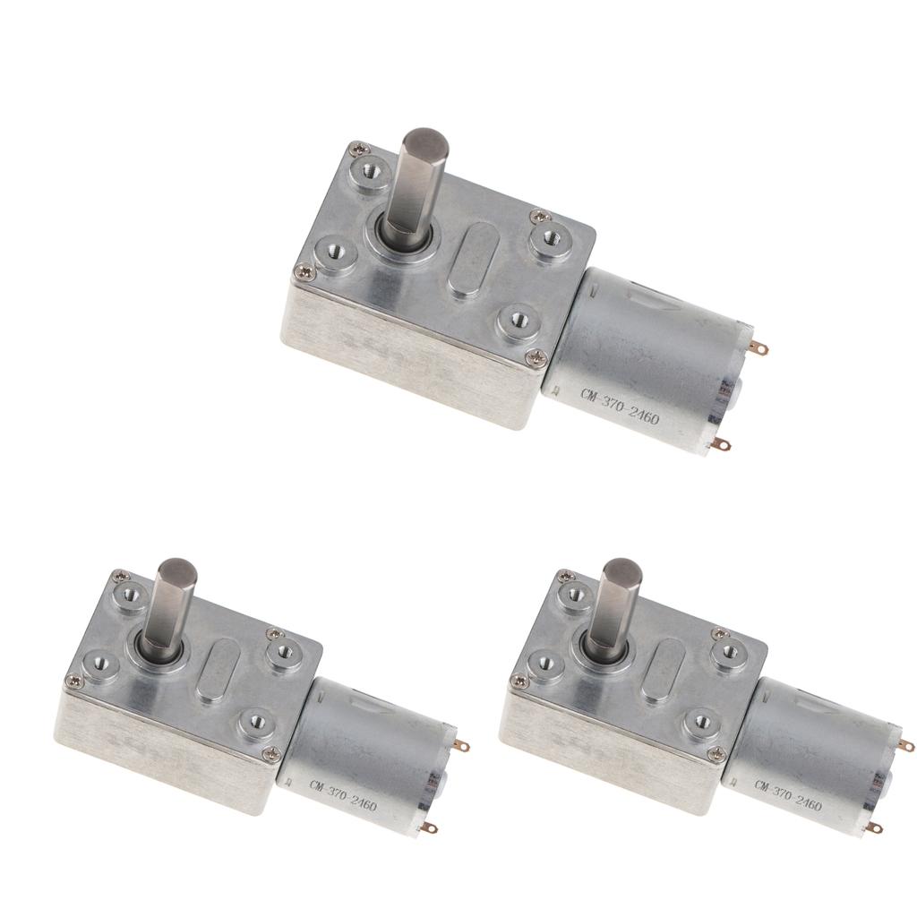 DC 6V 40/18/10RPM Reversible High Torque Turbo Worm Electric Geared Motor