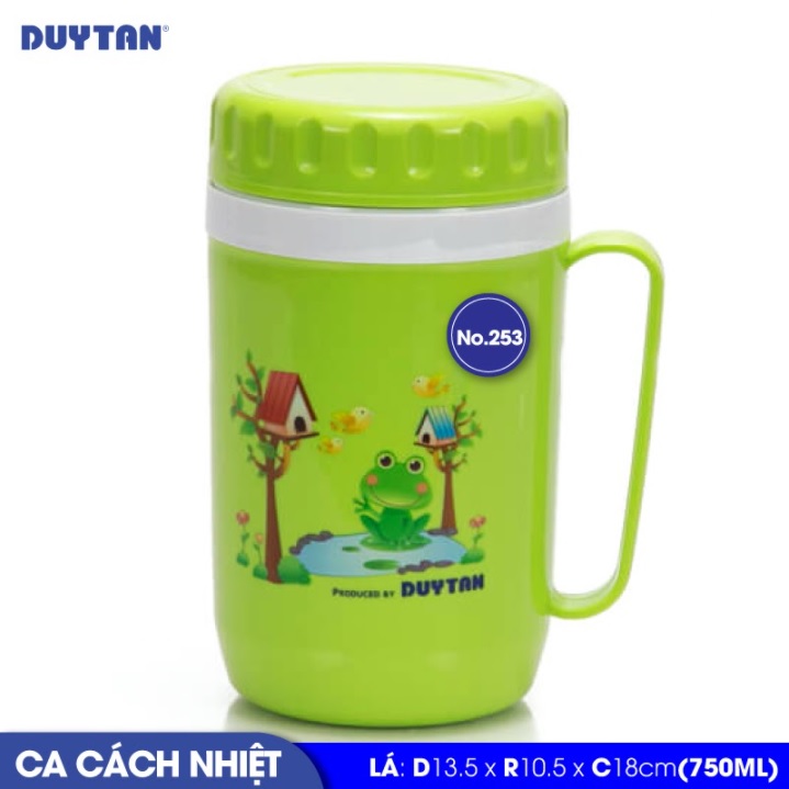 Ca cách nhiệt nhựa Duy Tân 750ml (13.5 x 10.5 x 18 cm) - 31539 - Giao màu ngẫu nhiên - Hàng chính hãng