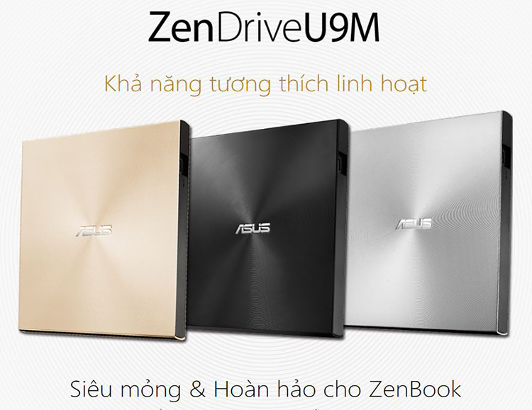 Ổ đĩa quang gắn ngoài Asus SDRW-08U9M-U - Hàng Chính Hãng