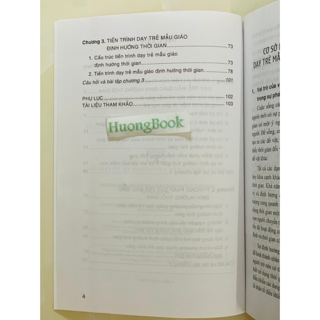 Sách - Phương pháp dạy trẻ mẫu giáo định hướng thời gian (SP)