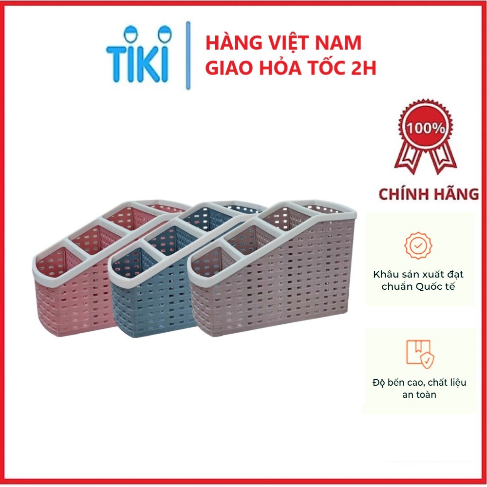 Khay Nhựa Tiện Ích 4 Ngăn Việt Nhật , Khay Nhựa 4 Ngăn Để Vật Dụng Văn Phòng , Khay Nhựa 4 ngăn Để Dụng Cụ Trang Điểm - Hàng chính hãng 