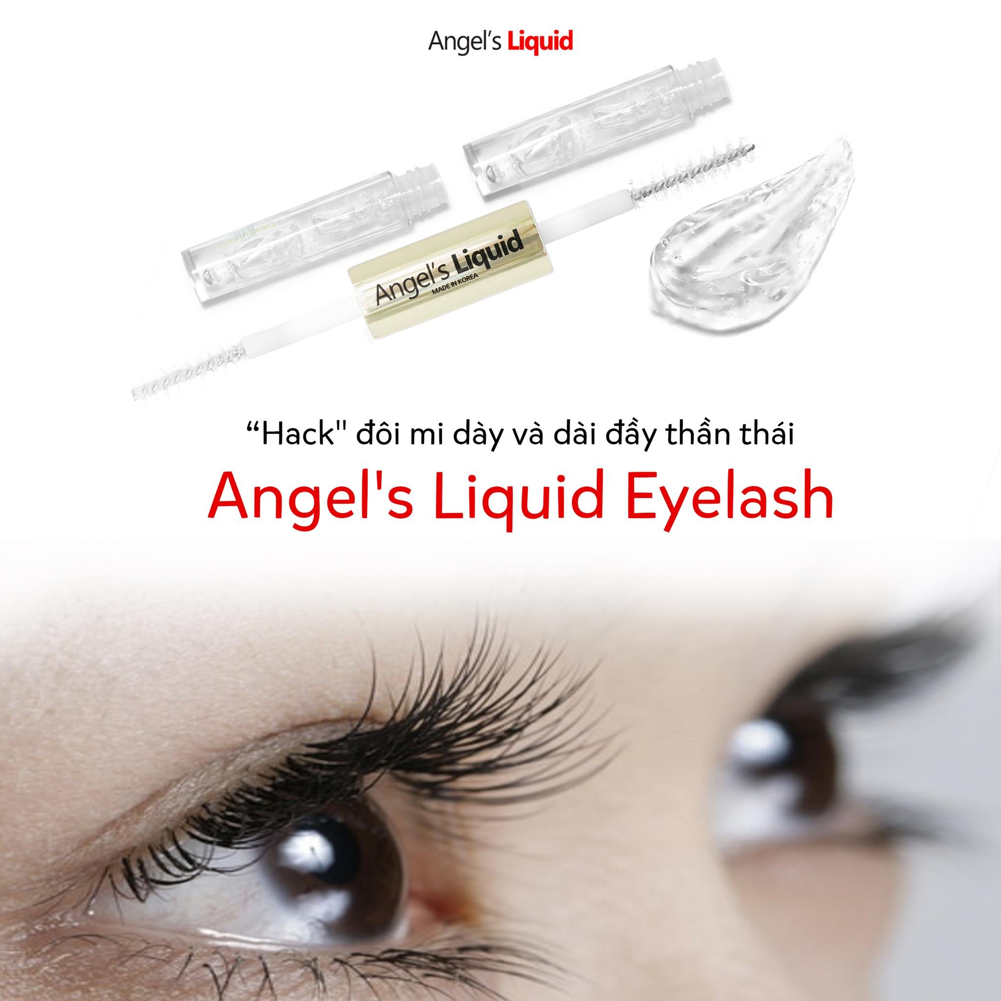 Tinh Chất Dưỡng Mi Dày Và Dài 2 Bước Angel's Liquid Eyelash Essence &amp; Ampoule 5ml