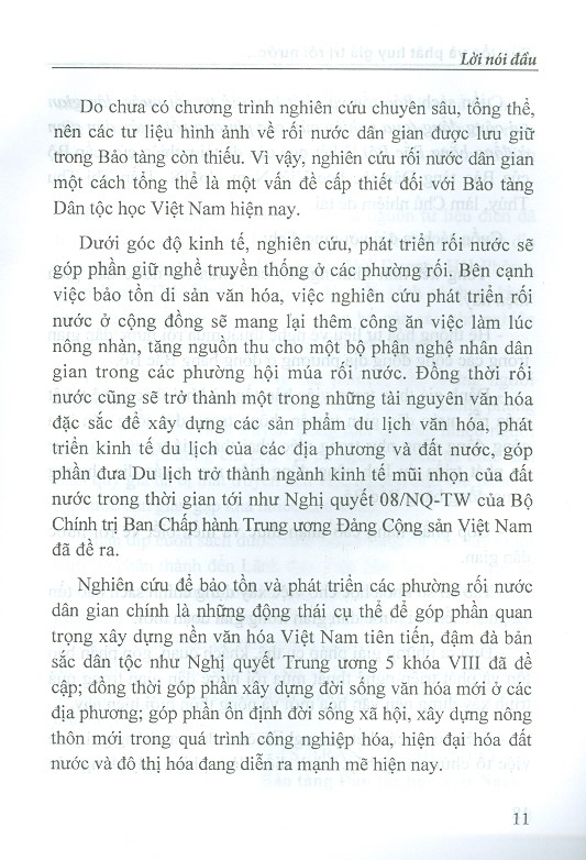 Bảo Tồn Và Phát Huy Giá Trị Rối Nước Dân Gian Tại Cộng Đồng (Qua Nghiên Cứu Các Phường Rối Nước Dân Gian Ở Đồng Bằng Bắc Bộ)