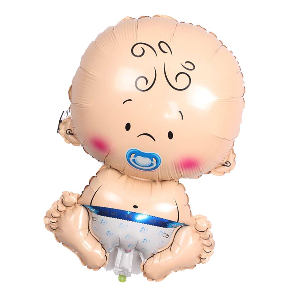 2xBaby Pacifier Doll Foil Balloon Baby Shower Christening Party Decor Blue