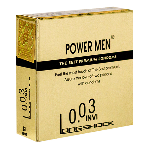 Bao cao su Powermen INVI 0.03 Longshock 3C