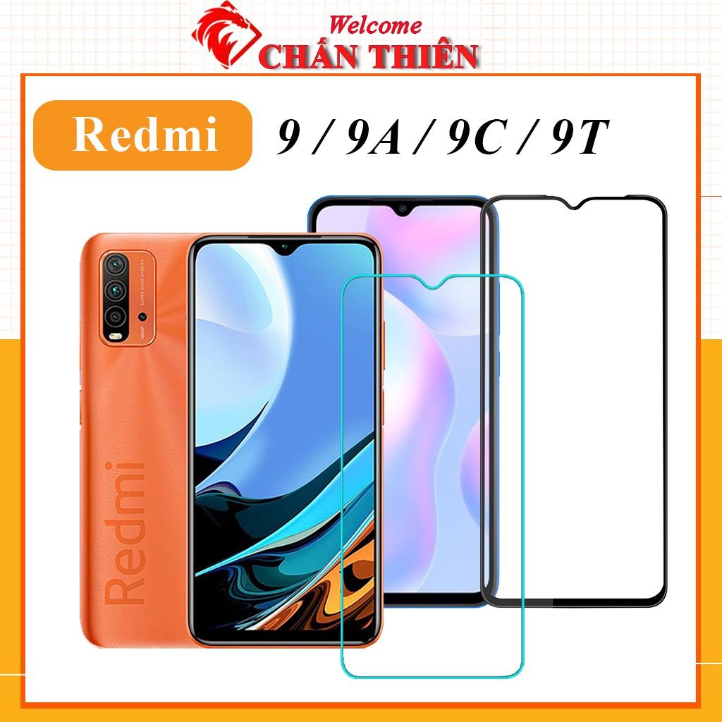 Kính Cường Lực Dành Cho Redmi 9 9T 9A 9C Full Màn Trong Suốt 21H 9D Cảm Ứng Mượt Mà kèm khăn lau