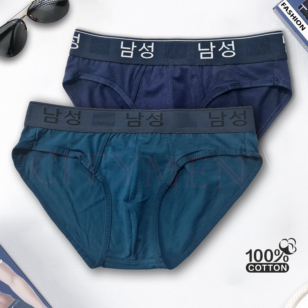 Hộp 5 Quần Lót Nam lưng Hàn Quốc hiệu CITYMEN vải cotton co giãn 4 chiều cao cấp, sịp nam - LMTK-HANAC