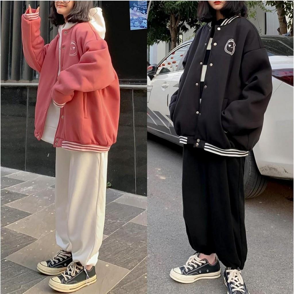 Áo Khoác BOMBER FACE Tay Dài Form Rộng Ulzzang Unisex (Ảnh Thật)