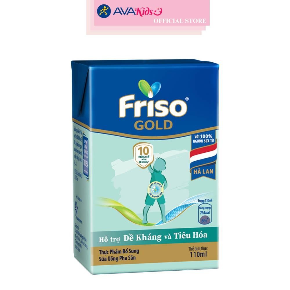 Thùng 48 hộp sữa pha sẵn Friso Gold hương vani 110 ml (từ 1 tuổi)