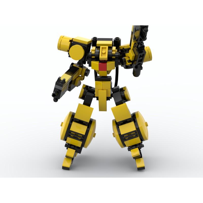 Đồ chơi lắp ráp Robot mech moc Steel Yellow