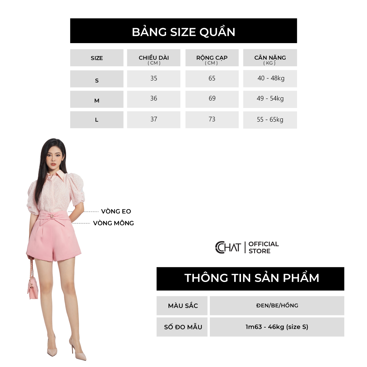Quần Đùi Nữ  Nơ Kiểu 2 Ly Chất Tafta Cao Cấp Mềm Mịn 13ONB2009AT