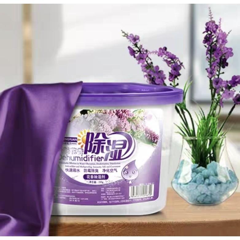 Hộp Hút Ẩm khử mùi nấm mốc hương lavender 450Ml chuyên dùng trong tủ quần áo, tủ giày, két sắt, phòng vệ sinh