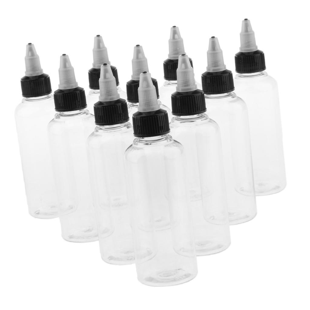 Lot 30 Pcs 100ml Plastic Liquid Ink Pigment Painting Bottles with Top Cap