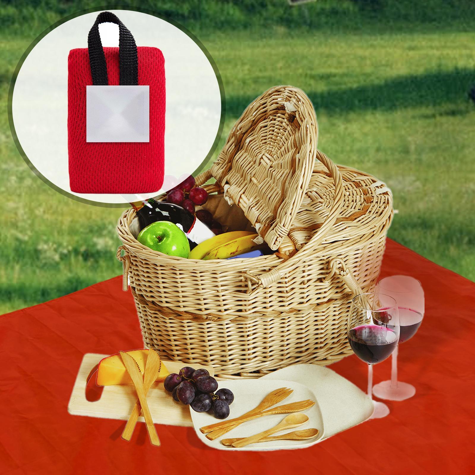Pocket Picnic Blanket Portable Lightweight Sandproof Folding Rug for Camping Travel