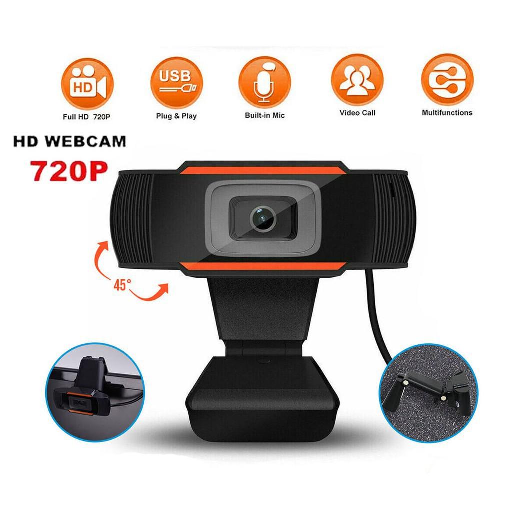 Webcam máy tính có mic HD 720P kẹp màn, sử dụng cho Livestream, Học và Làm việc Online rõ nét - Hàng nhập khẩu
