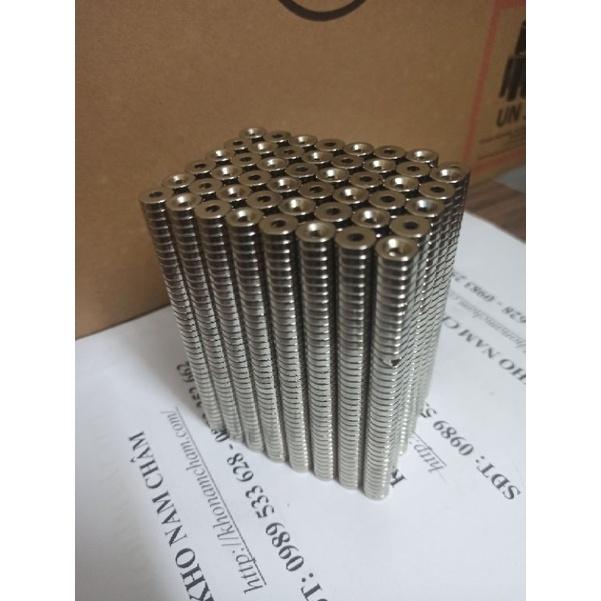 Combo 10 viên nam châm tròn có lỗ buộc dây làm đồ chơi câu cá cho trẻ em