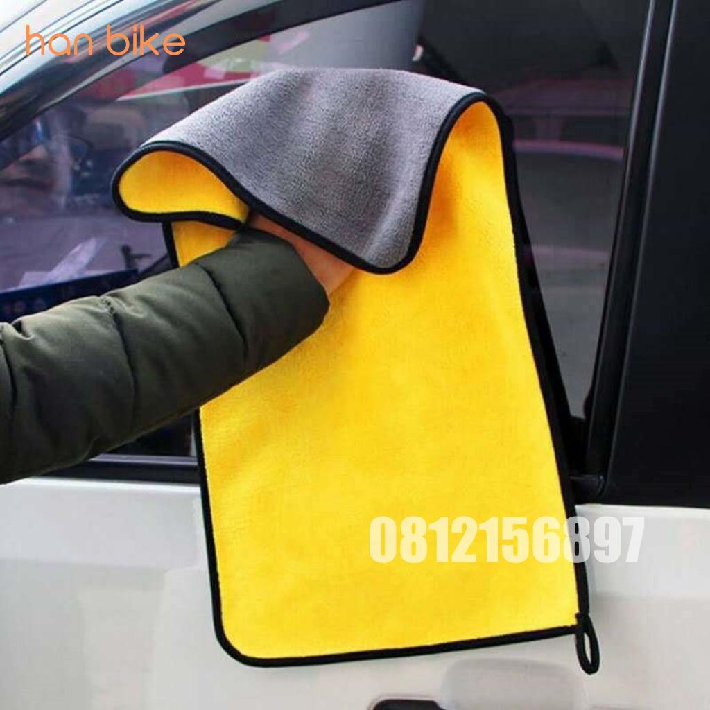 Khăn lau ô tô xe hơi 3M chất vải Microfiber màu vàng 2 lớp cao cấp siêu mịn siêu sạch siêu thấm hút