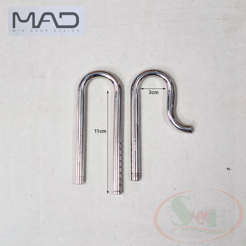 In out inox MAD phi 10, 12, 16, 19 mm CNC ống lọc thùng bể cá tép thủy sinh